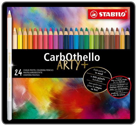 stabilo carbothello metal box of 60 colours|carbothello pastel pencil color chart.